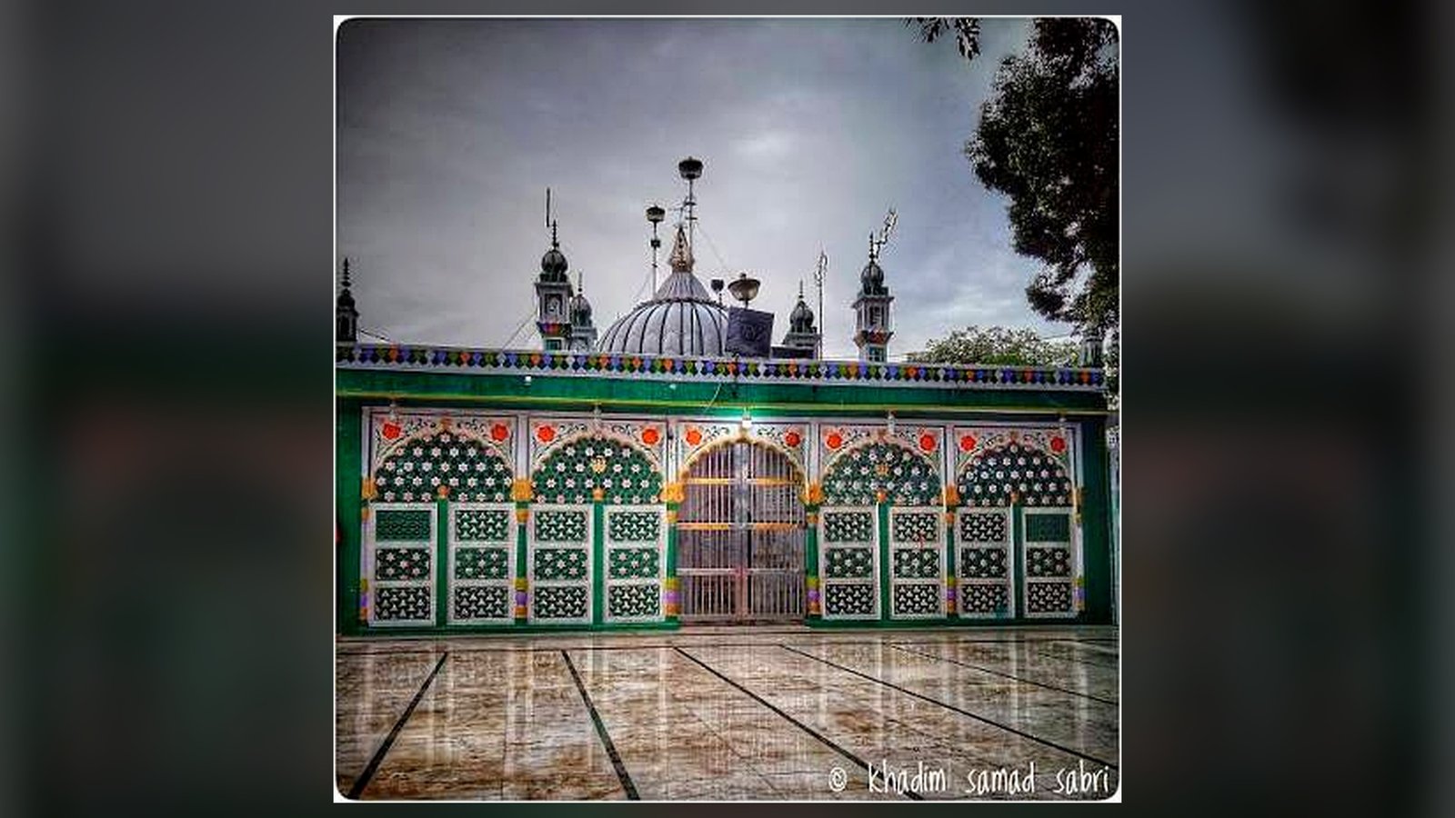 Dargah Courtyard Marble Floor Reflections